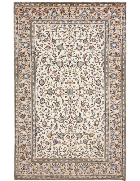 Hand Made Rug Kashan Persia 198x310 Ivory Blue
