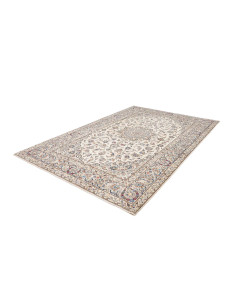 Hand Made Rug Kashan Persia 203x295 Ivory Blue 2