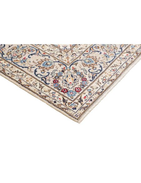 Hand Made Rug Kashan Persia 203x295 Ivory Blue