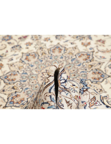 Hand Made Rug Kashan Persia 203x295 Ivory Blue