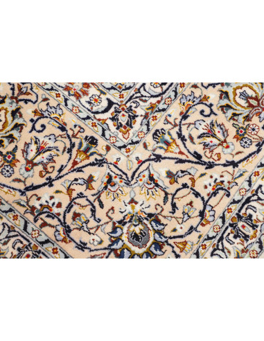 Hand Made Rug Kashan Persia 352x390 Cream White