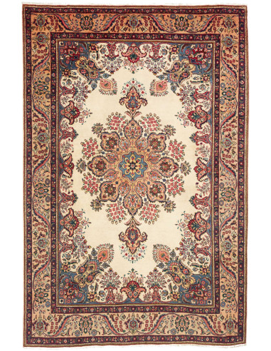 Hand Made Rug Tabriz Persia 198x304 Cream Red