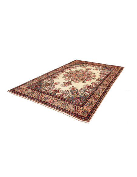 Hand Made Rug Tabriz Persia 198x304 Cream Red