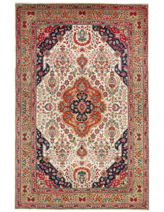 Tappeto Originale Tabriz Persia 198x303 Crema T