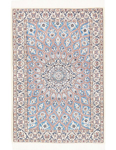 Hand Made Rug Nain 9la Persia 80x121 Light Blue