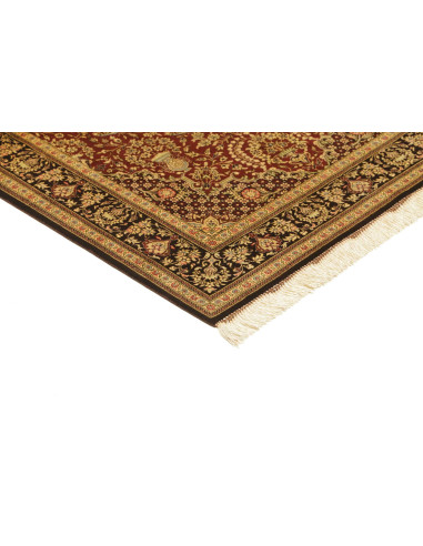 Rug Ghom silk Persia brown maroon 80x120