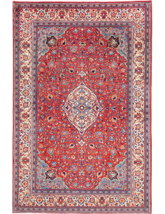 Hand Made Rug Sarough Persia 197x298 Red Blue