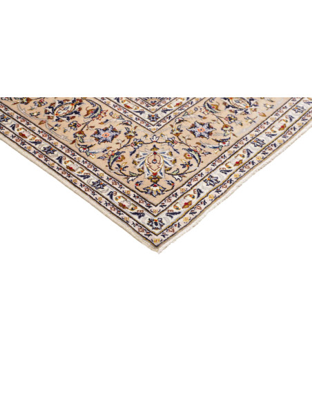 Hand Made Rug Kashan Persia 198x292 Cream Ivory
