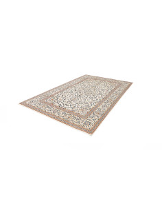 Hand Made Rug Kashan Persia 200x304 Cream Blue 2