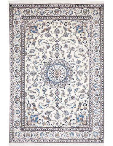 Hand Made Rug Nain Kashmar Persia 198x295 Cream