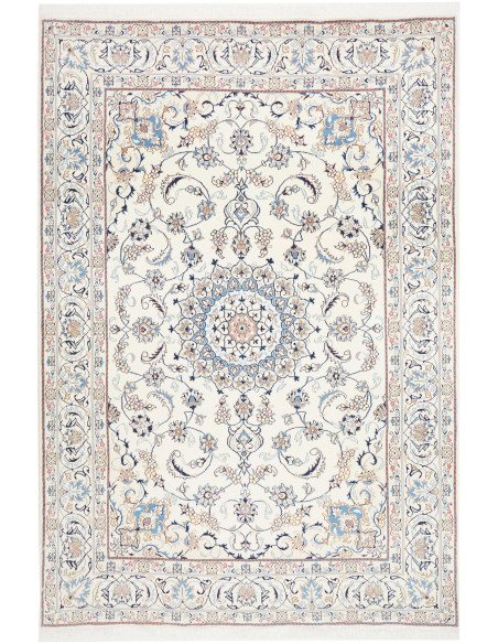Hand Made Rug Nain Kashmar Persia 198x295 Ivory