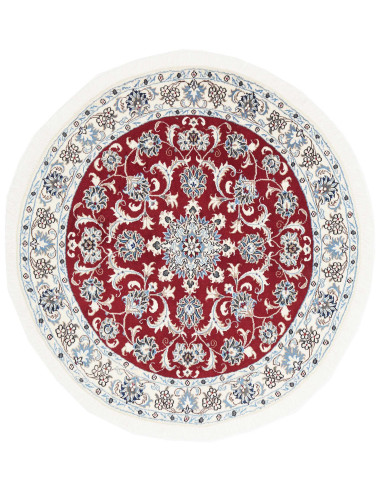 Hand Made Rug Nain Kashmar Persia 130x135 Red W