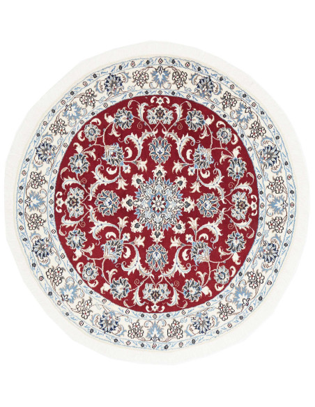 Hand Made Rug Nain Kashmar Persia 130x135 Red W