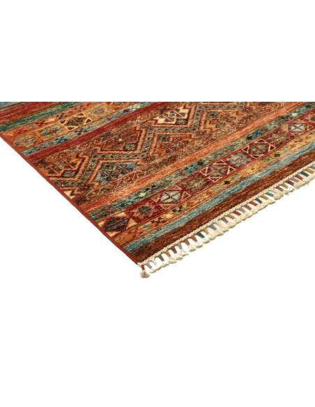 Tappeto Samarkand Pakistan rosso arancione 82x242
