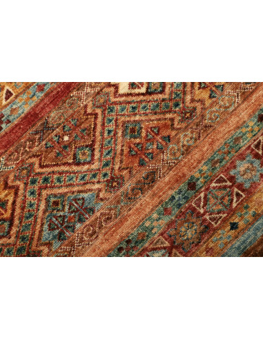 Tappeto Samarkand Pakistan rosso arancione 82x242