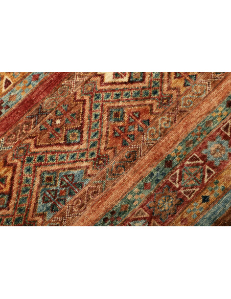 Tappeto Samarkand Pakistan rosso arancione 82x242