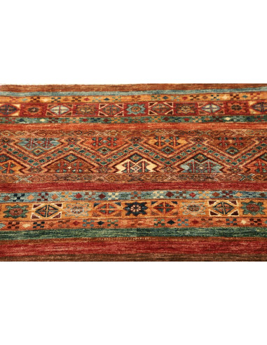 Tappeto Samarkand Pakistan rosso arancione 82x242
