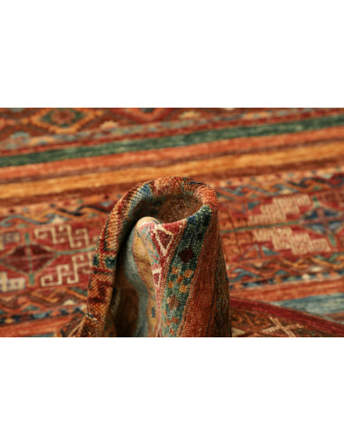 Tappeto Samarkand Pakistan rosso arancione 82x242