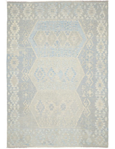 Kilim 206x297 Cm Kilim Afgano, Lana Cardata A Mano, Ordito