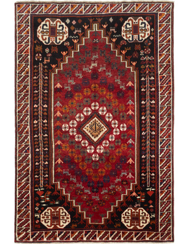 Shiraz 170x255 Cm Shiraz Persia Lana Cardata A Mano Cotone