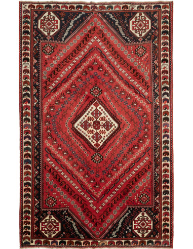 Shiraz 177x280 Cm Shiraz, Persia, Lana Cardata A Mano,