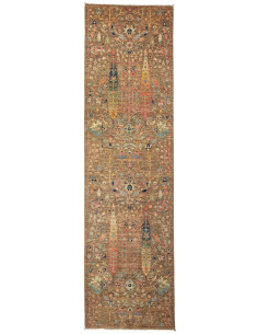 Rug Shahi Fine Pakistan 79x295 Brown Peacock Bl