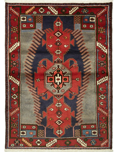 108x150 Cm Tribal Medallion Rug, Caucasian, Wool warp: