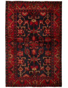Tappeto Hamadan Persia 140x214 Rosso Profondo B
