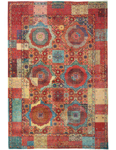Rug Mamlouk Pakistan 200x303 Red Blue