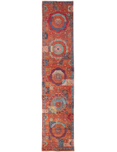 Tappeto Mamlouk Pakistan 86x402 Arancione Blu