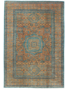 Rug Mamlouk Pakistan 205x297 Distressed Turquoi