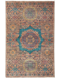 Rug Mamlouk Pakistan 99x155 Sandy Brown Turquoi