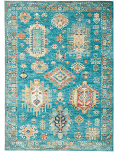 Rug Tribal Pakistan 127x175 Turquoise Gold
