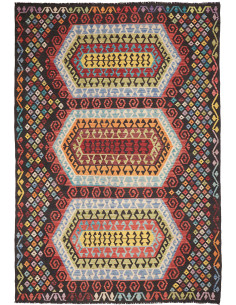 Kilim 201x289 Cm Kilim Afgano In Lana Cardata A Mano