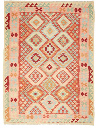 Kilim 181x238 Cm Kilim, Afghanistan, Lana Cardata A Mano
