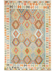 Kilim 204x306 Cm Kilim, Afghanistan, Hand-carded Wool warp: