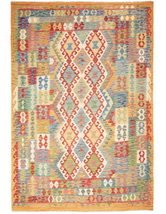 Kilim 200x292 Cm Kilim Afghanistan Lana Cardata A Mano