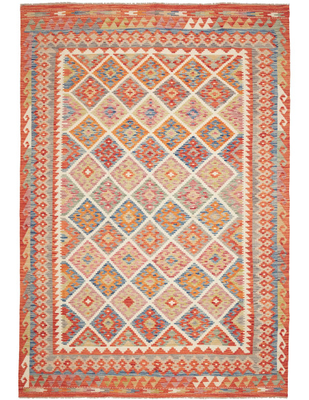 Kilim 205x294 Cm Kilim, Afghanistan, Lana Cardata A Mano