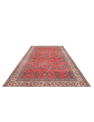 Sarough 215x330 Cm Sarough Persia Lana Cardata A Mano Cotone