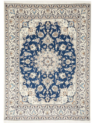 Rug Nain Kashmar Persia 153x207 Deep Blue Cream