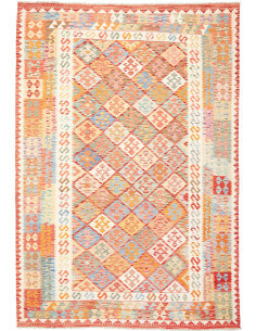 Kilim 205x297 Cm Kilim, Afghanistan, Lana Cardata A Mano