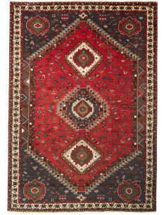 Shiraz 220x308 Cm Shiraz, Persia, Lana Cardata A Mano