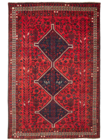 Shiraz 208x305 Cm Shiraz, Persia, Lana Cardata A Mano,