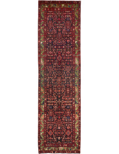 Hamadan 115x426 Cm Hamadan, Persia, Lana Cardata A Mano Su