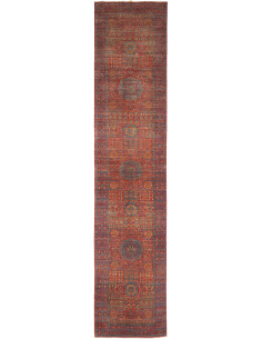 Rug Mamlouk Pakistan 82x391 Terracotta Red Blue