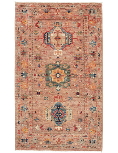 Tappeto Tribal Pakistan 79x135 Rosato Blu