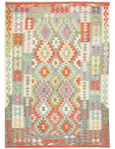 Kilim 171x244 Cm Kilim Afghano, Lana Cardata A Mano ordito