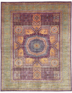 Rug Mamlouk Pakistan 277x350 Teal Purple