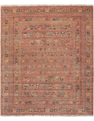 Rubin 206x245 Cm Rubin, Pakistan, Hand-carded Wool warp: