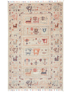 Rubin 79x123 Cm Rubin, Pakistan, Hand-carded Wool warp: